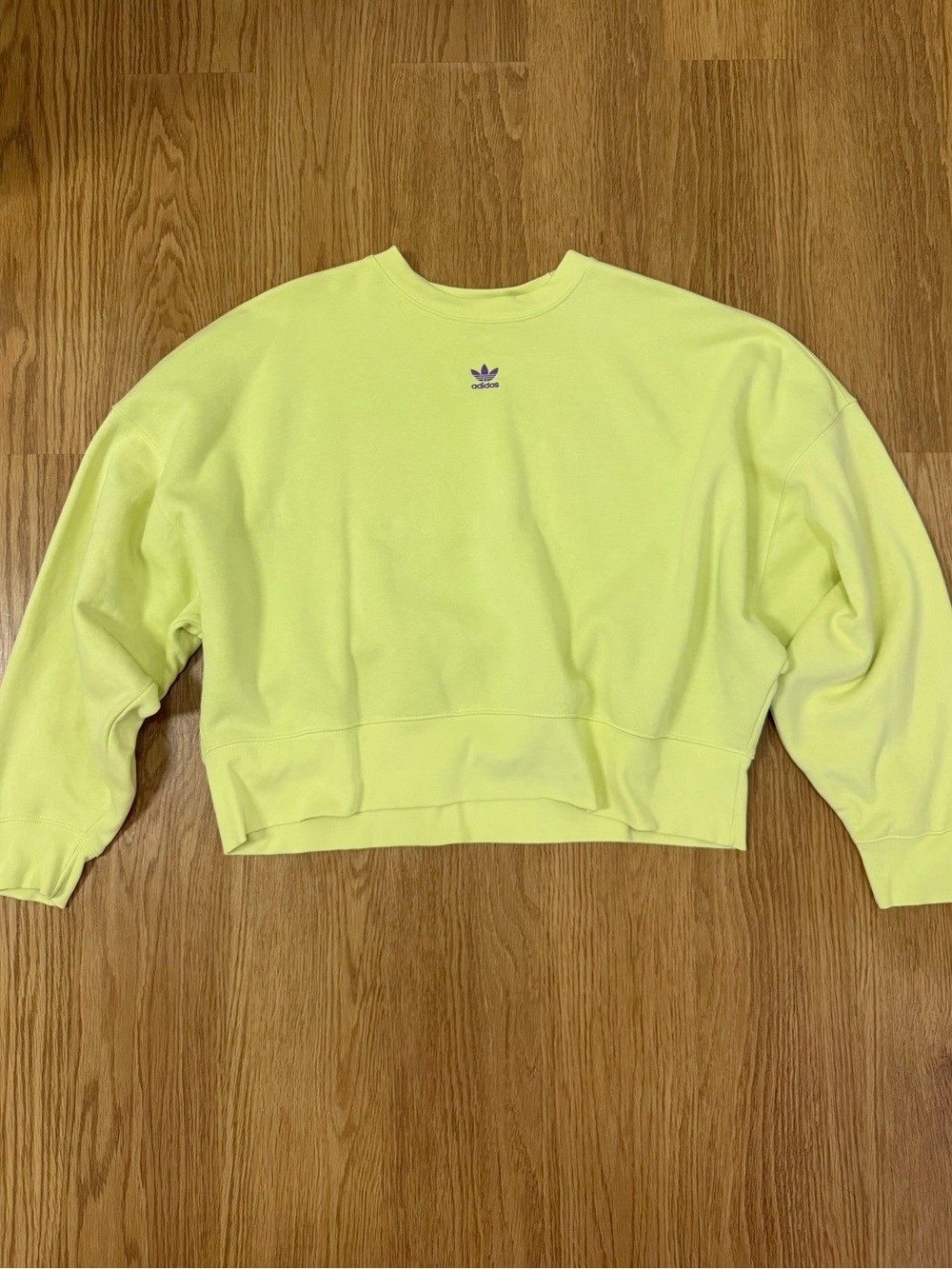 Adidas Oversized Cropped Crewneck Sweatshirt